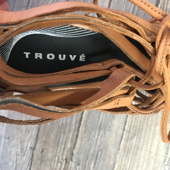 Trouve Leather Strappy Caged Heels Lace Up… - Picture 7 of 8